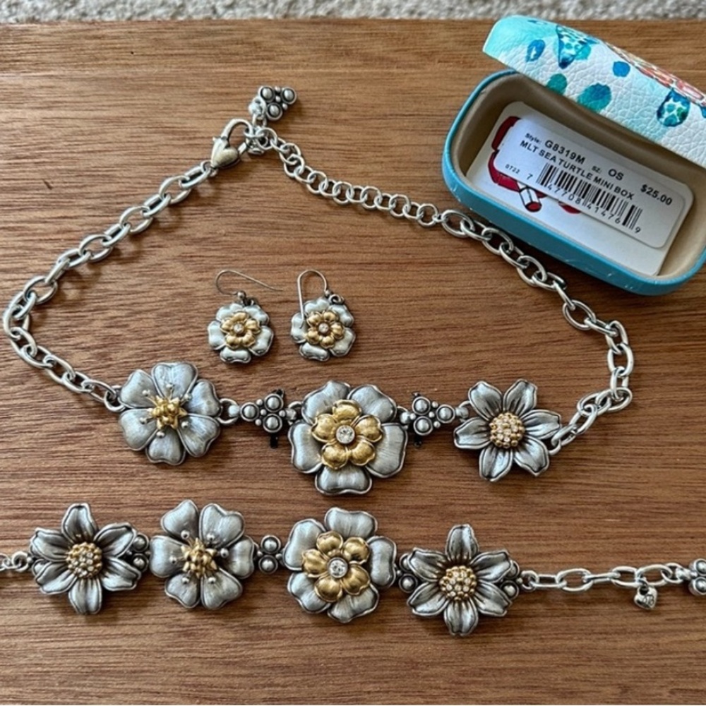 BRIGHTON VINTAGE RETRO GARDEN 3 PIECE SET NWOT & NWT 🐠 BOX